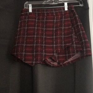 plaid skort